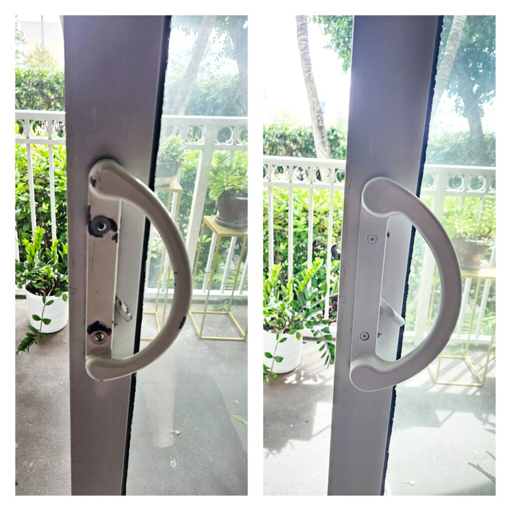 Professional sliding glass door lock and handle repair near me